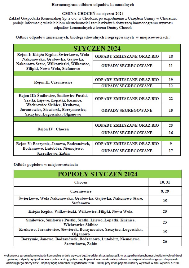 Harmonogram odpady styczeń 2024 d6881
